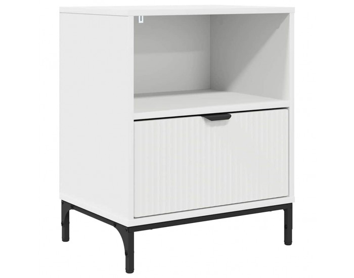 Sonata H Нощно шкафче с чекмедже Бяло 49 x 36 x 61 см Инженерно дърво