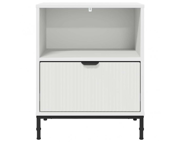 Sonata H Нощно шкафче с чекмедже Бяло 49 x 36 x 61 см Инженерно дърво