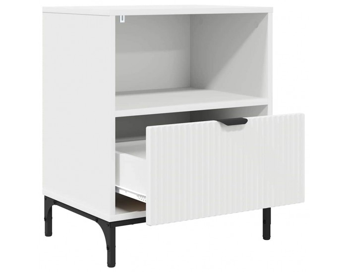 Sonata H Нощно шкафче с чекмедже Бяло 49 x 36 x 61 см Инженерно дърво