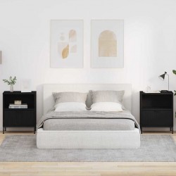 Sonata H Нощни маси 2 pcs Черно 49 x 36 x 61 см Инженерно дърво - Нощни шкафчета