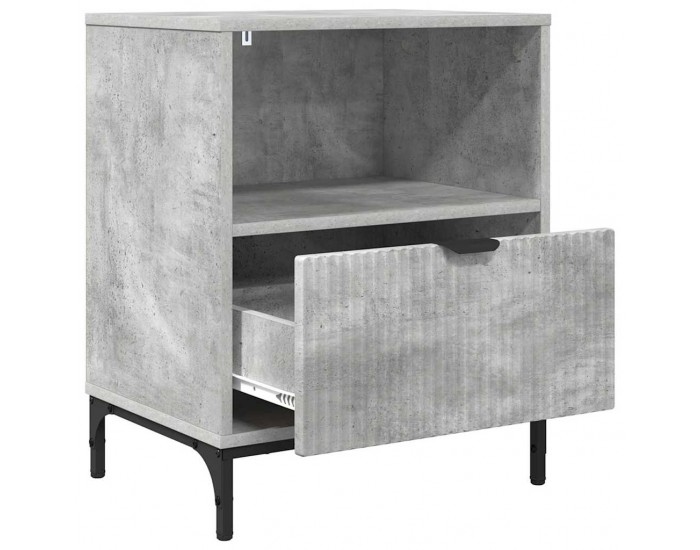 Sonata H Нощно шкафче Бетонно сиво 49 x 36 x 61 см Инженерно дърво