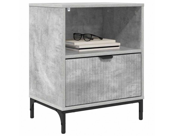 Sonata H Нощно шкафче Бетонно сиво 49 x 36 x 61 см Инженерно дърво