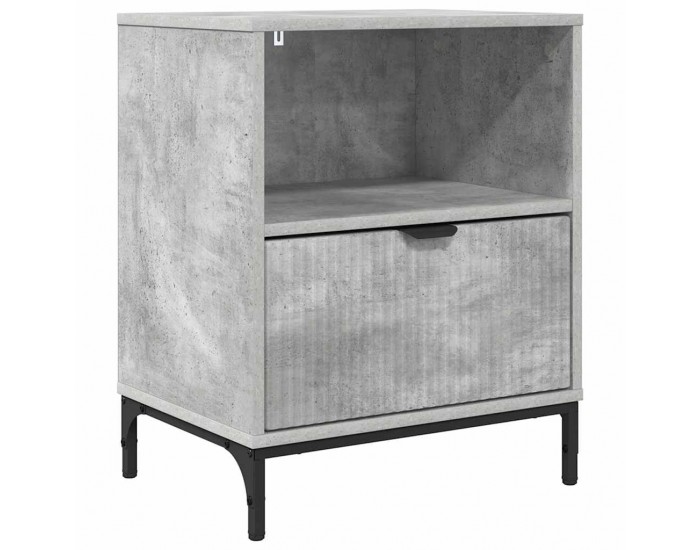 Sonata H Нощно шкафче Бетонно сиво 49 x 36 x 61 см Инженерно дърво