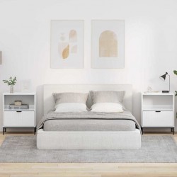 Sonata H Нощни маси 2 pcs Бяло Със Силен Гланц 49 x 36 x 61 см - Нощни шкафчета