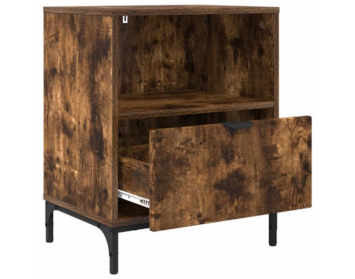 Sonata H Нощно шкафче Опушен дъб 49 x 36 x 61 см Инженерно дърво
