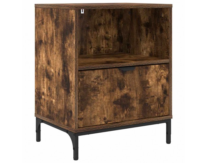 Sonata H Нощно шкафче Опушен дъб 49 x 36 x 61 см Инженерно дърво