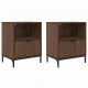 Sonata H Нощни маси 2 pcs Кафяв дъб 49 x 36 x 61 см Инженерно дърво