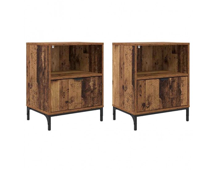 Sonata H Нощни маси 2 pcs Старо дърво 49 x 36 x 61 см Инженерно дърво