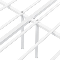 Метално легло Apolda 140x200 см двойно легло до 300 кг бяло [] - Легла