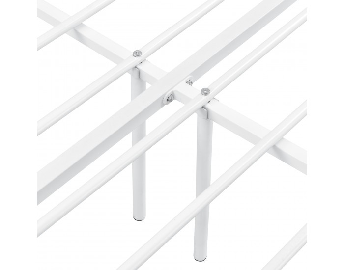 Метално легло Apolda 140x200 см двойно легло до 300 кг бяло []