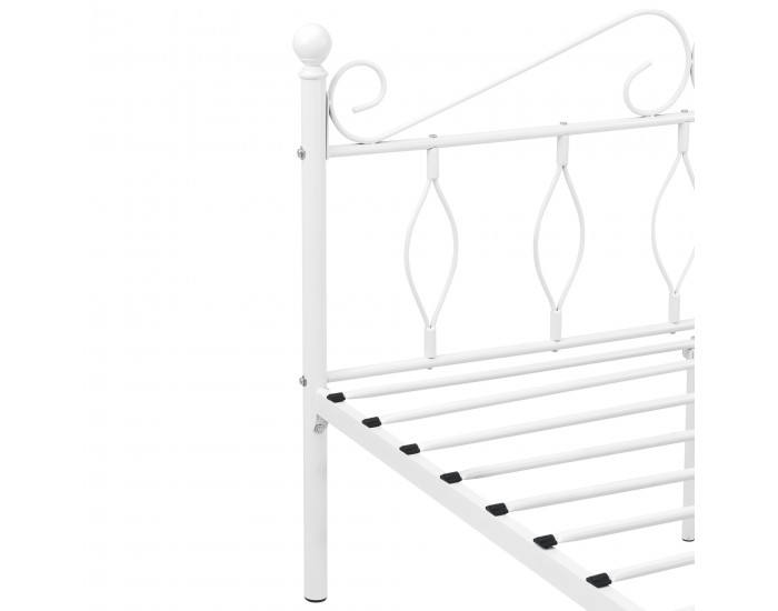 Метално легло Apolda 140x200 см двойно легло до 300 кг бяло []