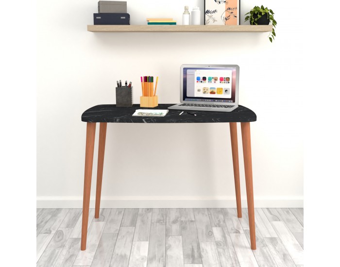 Бюро Kongsberg 70x90x60cm мрамор, черно []