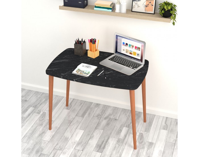 Бюро Kongsberg 70x90x60cm мрамор, черно []