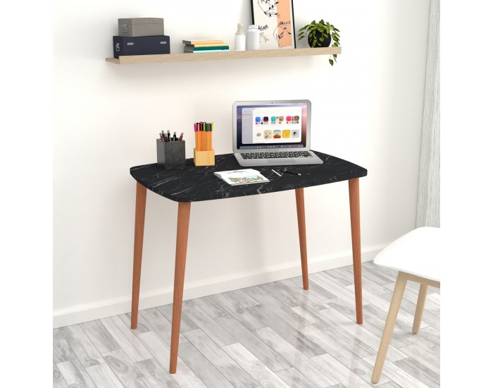 Бюро Kongsberg 70x90x60cm мрамор, черно []