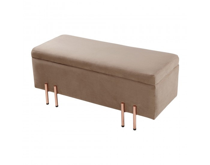 Кадифена ракла Dals 100x40x42 см кафява []