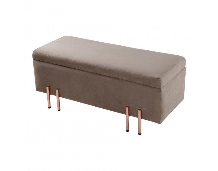 Кадифена ракла Dals 118x40x42 cm кафява []