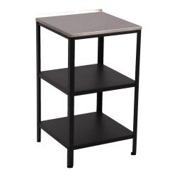 Външен стоящ рафт Bolognano 92x50x50 см черен/сребрист [] - Кухненски аксесоари