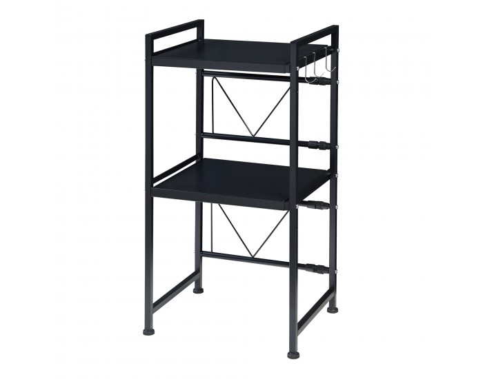 Sorsele регулируем кухненски рафт 79x40-63x32 см черен []