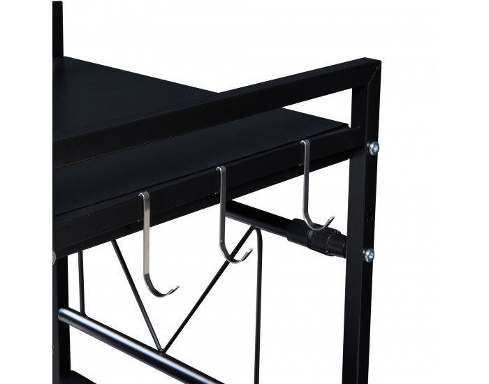 Sorsele регулируем кухненски рафт 79x40-63x32 см черен []