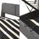 Тапицирано легло с кутия за легло 140x200 см тъмно сиво []