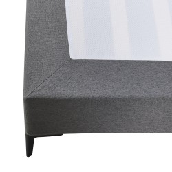 Двойно легло Lilla Textil 180x200 см тъмно сиво [] - Спалня