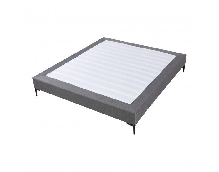 Двойно легло Lilla Textil 180x200 см тъмно сиво []