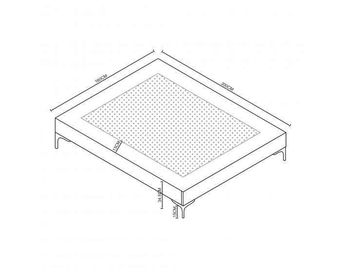 Двойно легло Lilla Cord 160x200 cm Green []