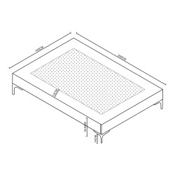 Двойно легло Lilla Cord 140x200 cm Green [] - Спалня