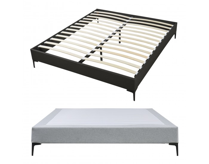 Двойно легло Lilla Textil 140x200 см светло сиво []