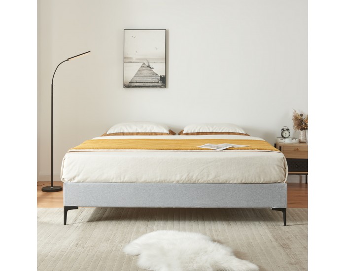 Двойно легло Lilla Textil 140x200 см светло сиво []