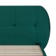 Тапицирано легло Porvoo кадифе 90x200 см тъмно зелено []