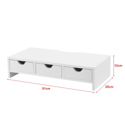 Стойка за монитор Ruovesi 12x51x25cm бяла [] - Офис аксесоари