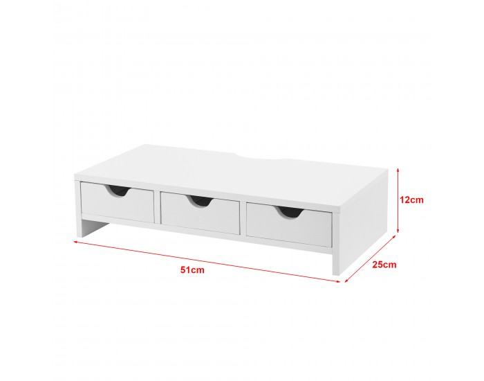Стойка за монитор Ruovesi 12x51x25cm бяла []