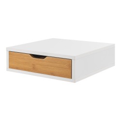 Кутия за чекмедже Vieremä 9x30x31cm бяла/бамбукова визия [] - Офис аксесоари