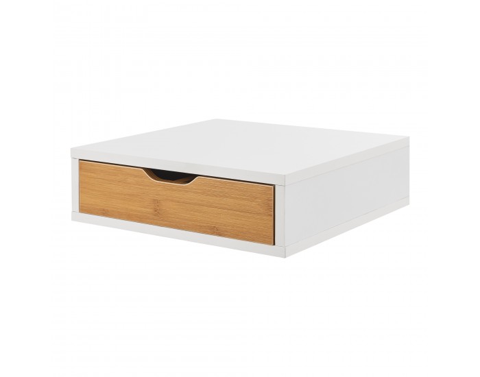 Кутия за чекмедже Vieremä 9x30x31cm бяла/бамбукова визия []