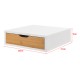 Кутия за чекмедже Vieremä 9x30x31cm бяла/бамбукова визия []
