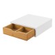 Кутия за чекмедже Vieremä 9x30x31cm бяла/бамбукова визия []