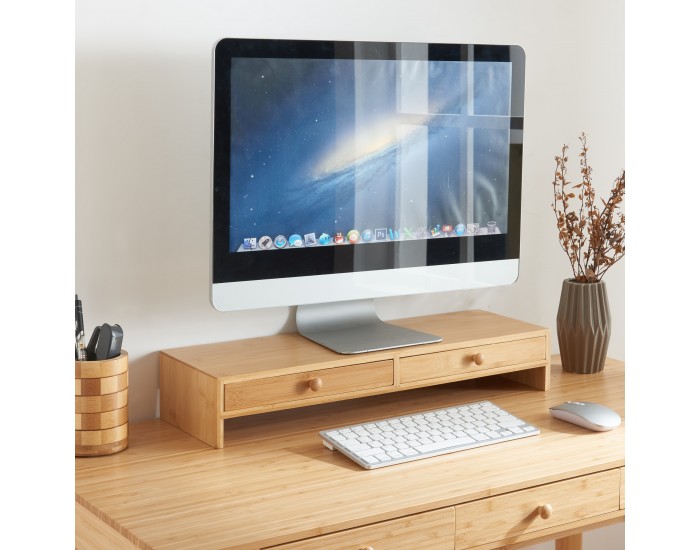 Стойка за монитор Hallstahammar 56x18x9.5 cm бамбук []