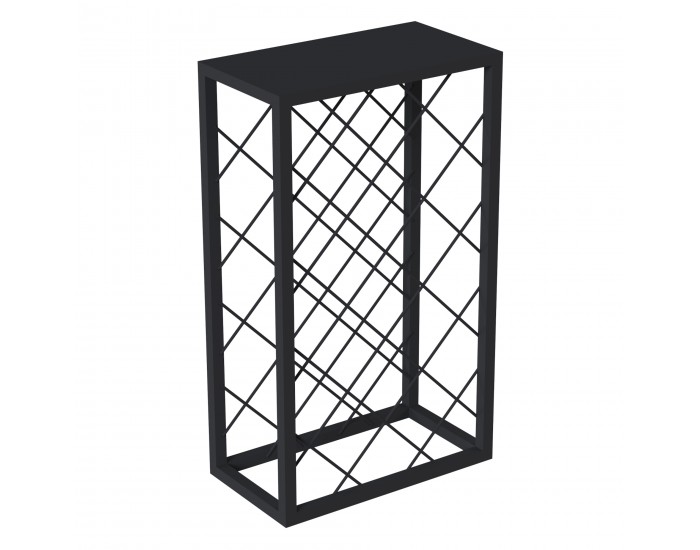 Метална поставка за вино Amasia 74x45x22 см черна []