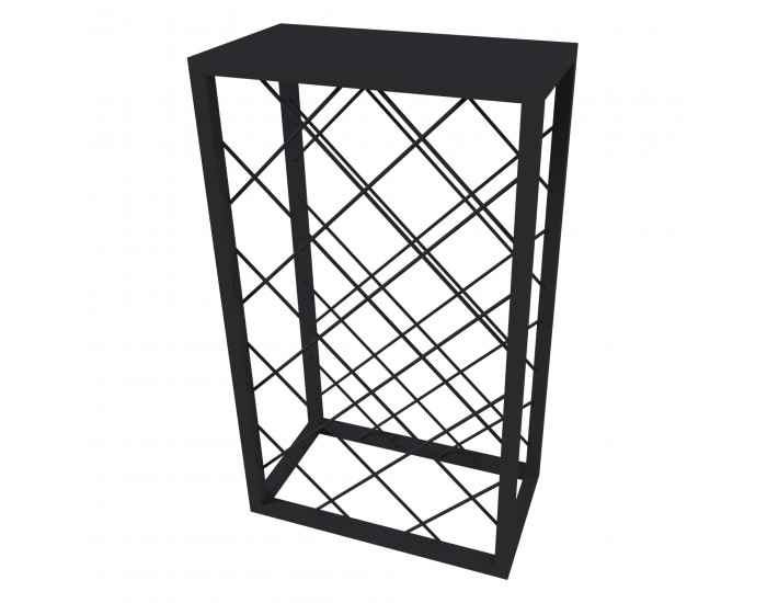 Метална поставка за вино Amasia 74x45x22 см черна []