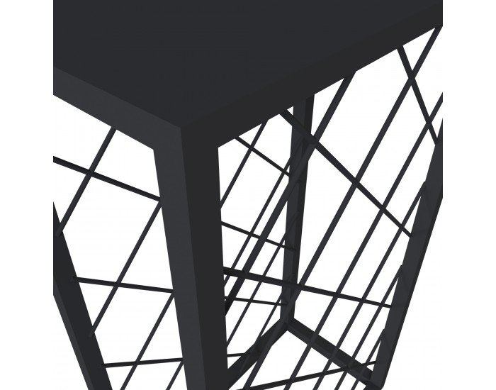 Метална поставка за вино Amasia 74x45x22 см черна []