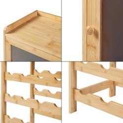 Поставка за вино Gjerstad 100x47x28см естествен бамбук [] - Дневна