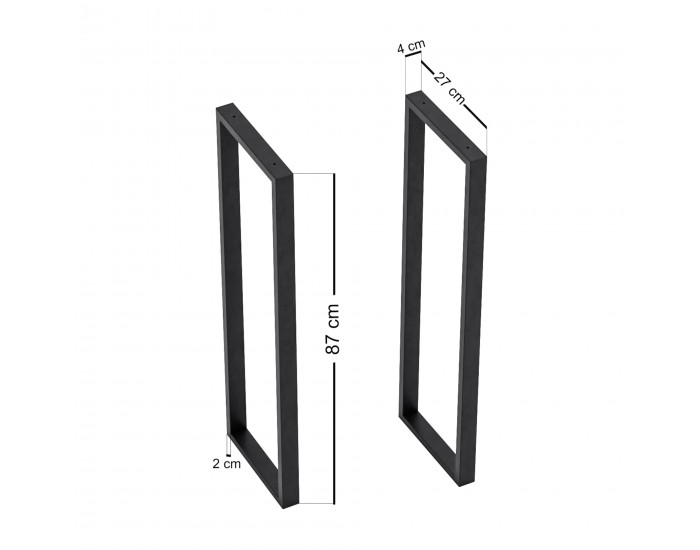 Рамка за маса Kauniainen комплект от 2 стоманени 87x27 см []