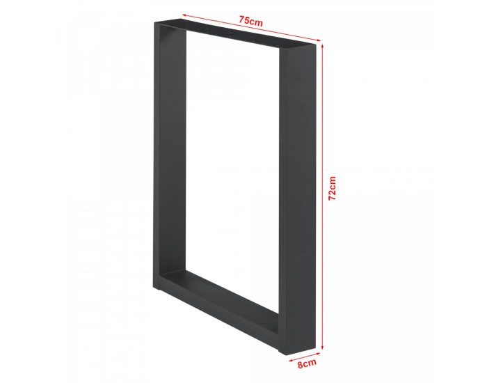 Комплект рамки за маса от 2 Lülsfeld 72x75cm черен []