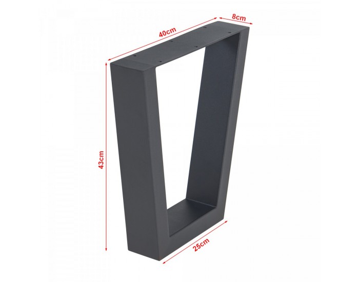 Комплект рамки за маса от 2 бр. Lalling 43x25/40 см черни []