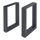 Комплект рамки за маса от 2 стоманени Makers 43x30 см черни []