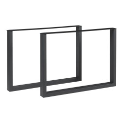 Комплект рамки за маса от 2 стоманени Makers 72x90 см черни [] - Части за Маси