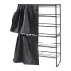 Поставка за обувки Sel с комплект завеси от 2 черни []