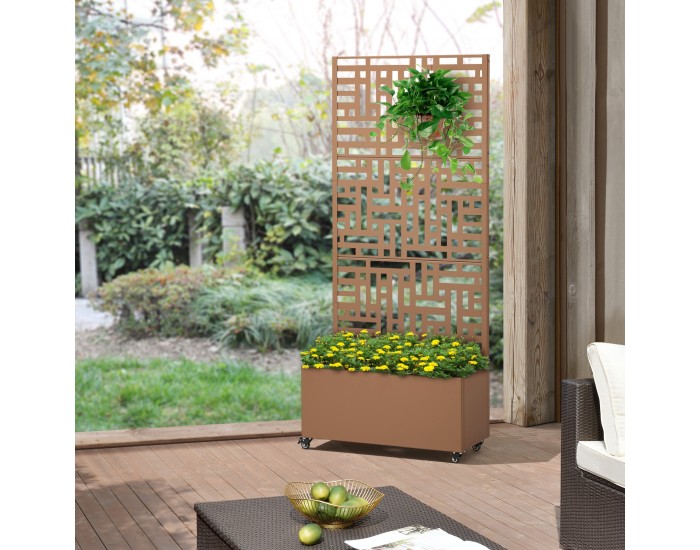 Bernalda преградна стена със сандъче стоманено кафяво []