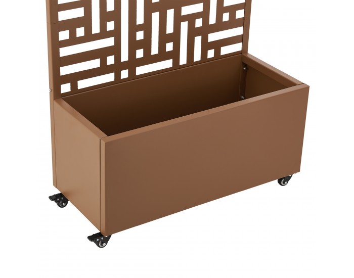 Bernalda преградна стена със сандъче стоманено кафяво []